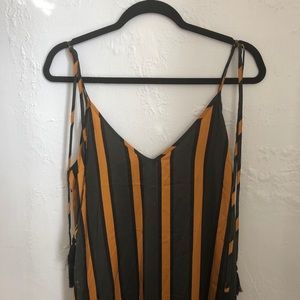 Striped Satin Maxi Dress